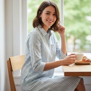 Soft Surroundings Gingham Nap Dress Size XSP